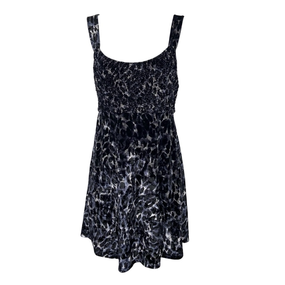 Free People Virgo Velvet Leopard Mini Dress NWT